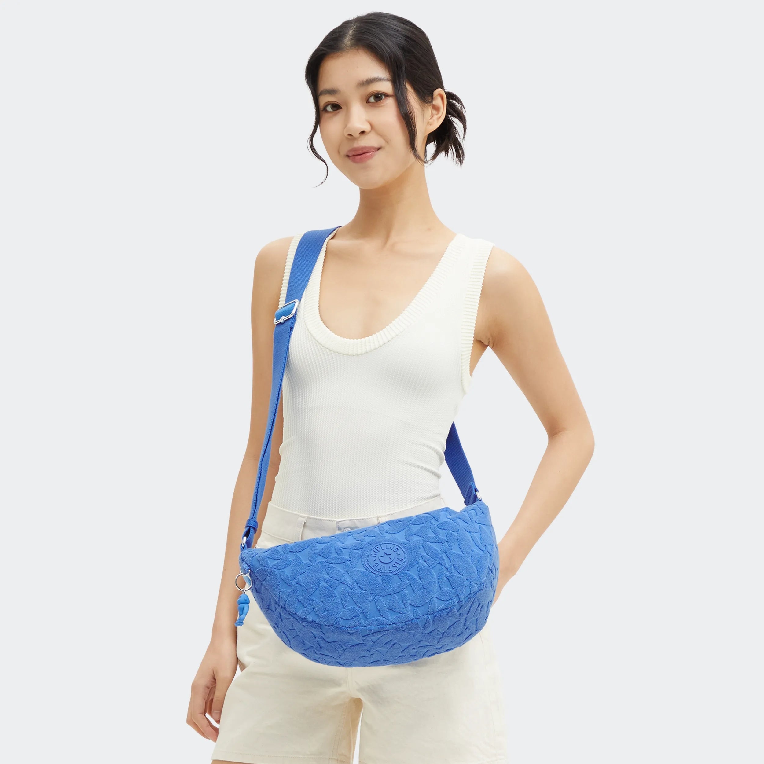 Julisa Terry Cloth Crescent Crossbody Bag - Image 7