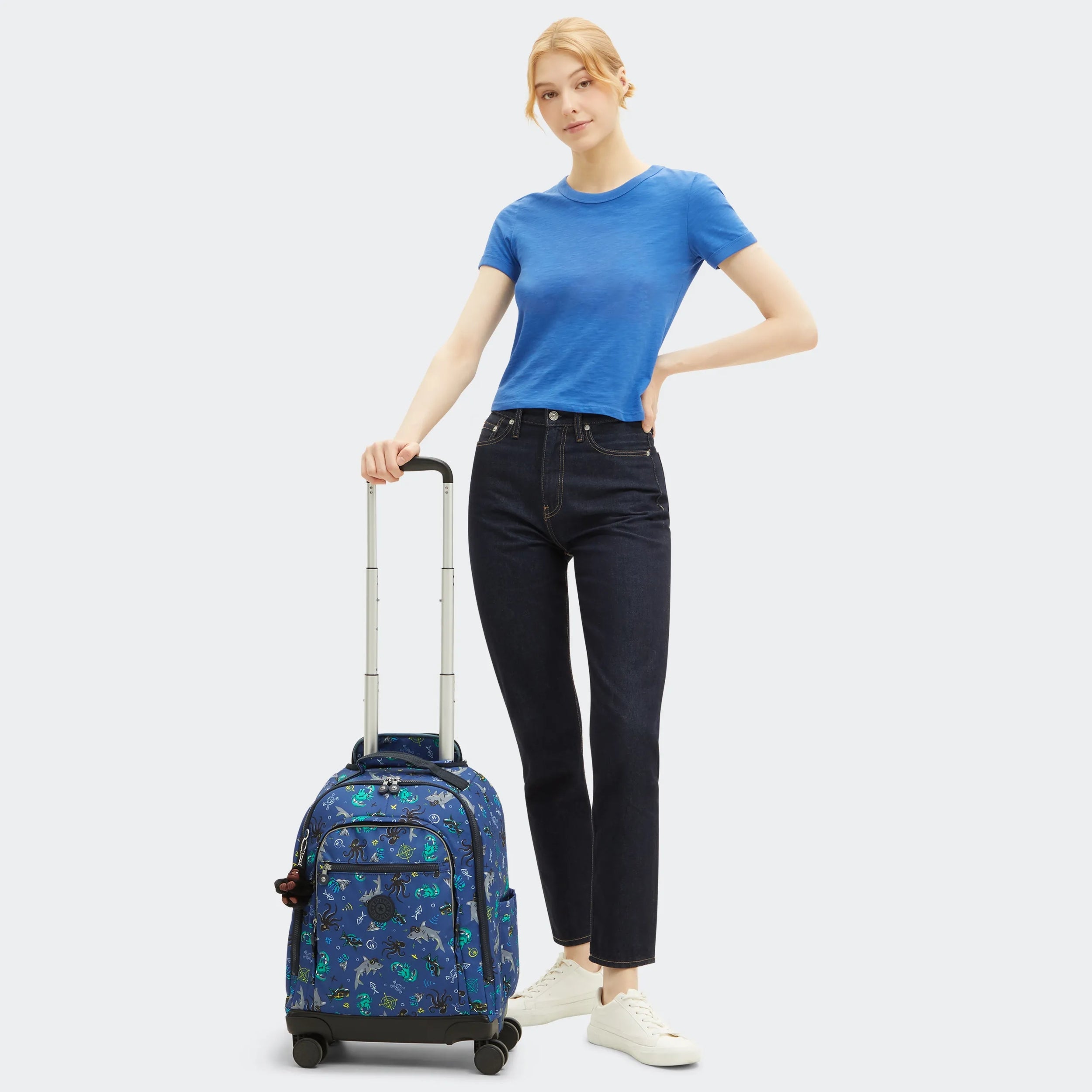 New Zea Printed 15 Laptop Rolling Backpack - Image 2