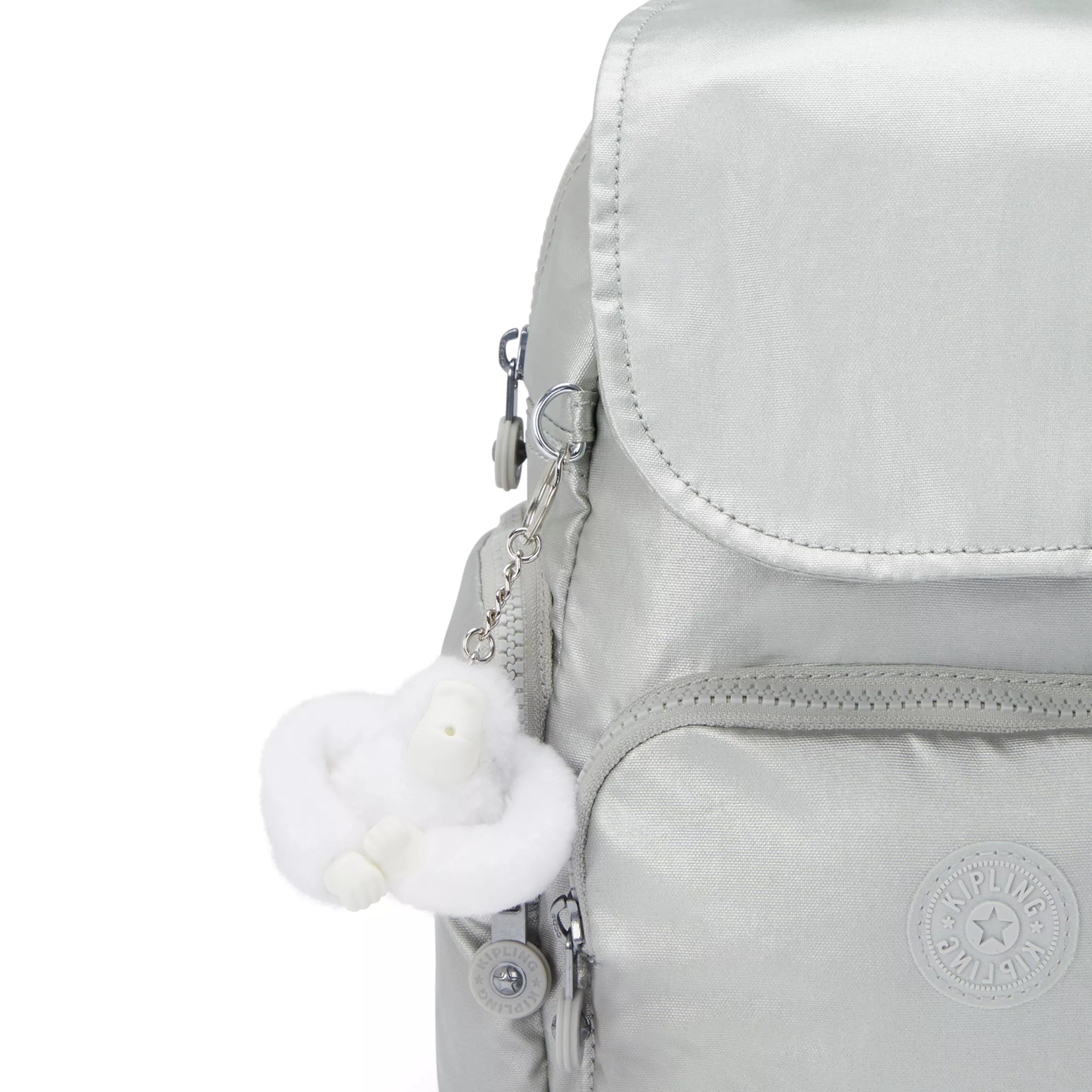 City Zip Mini Metallic Backpack - Image 6