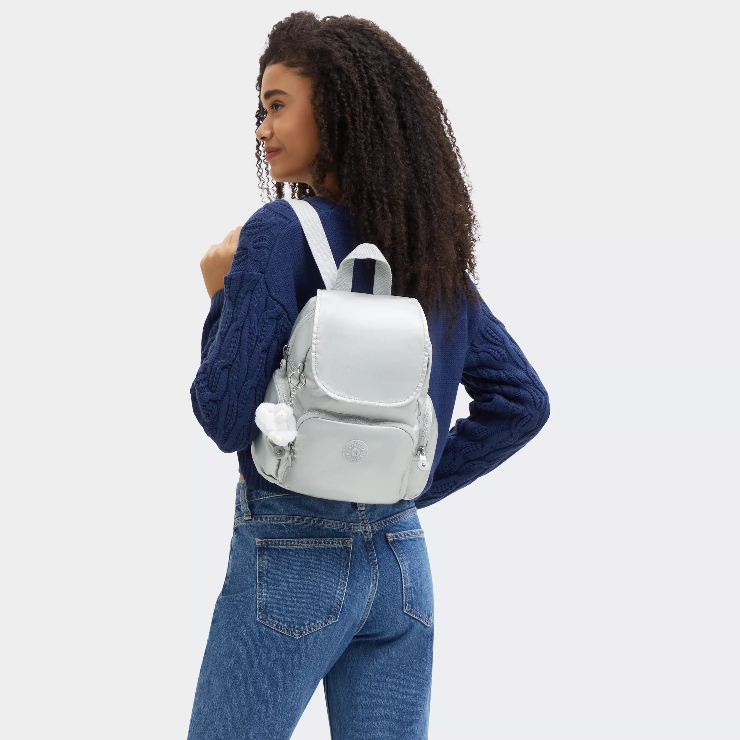 City Zip Mini Metallic Backpack - Image 2