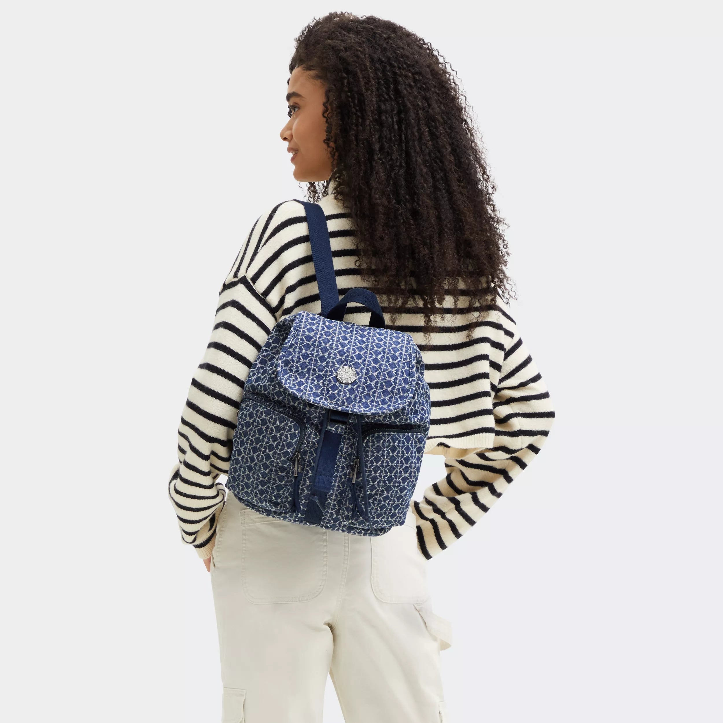 Anto Small Printed Denim Backpack - Image 2