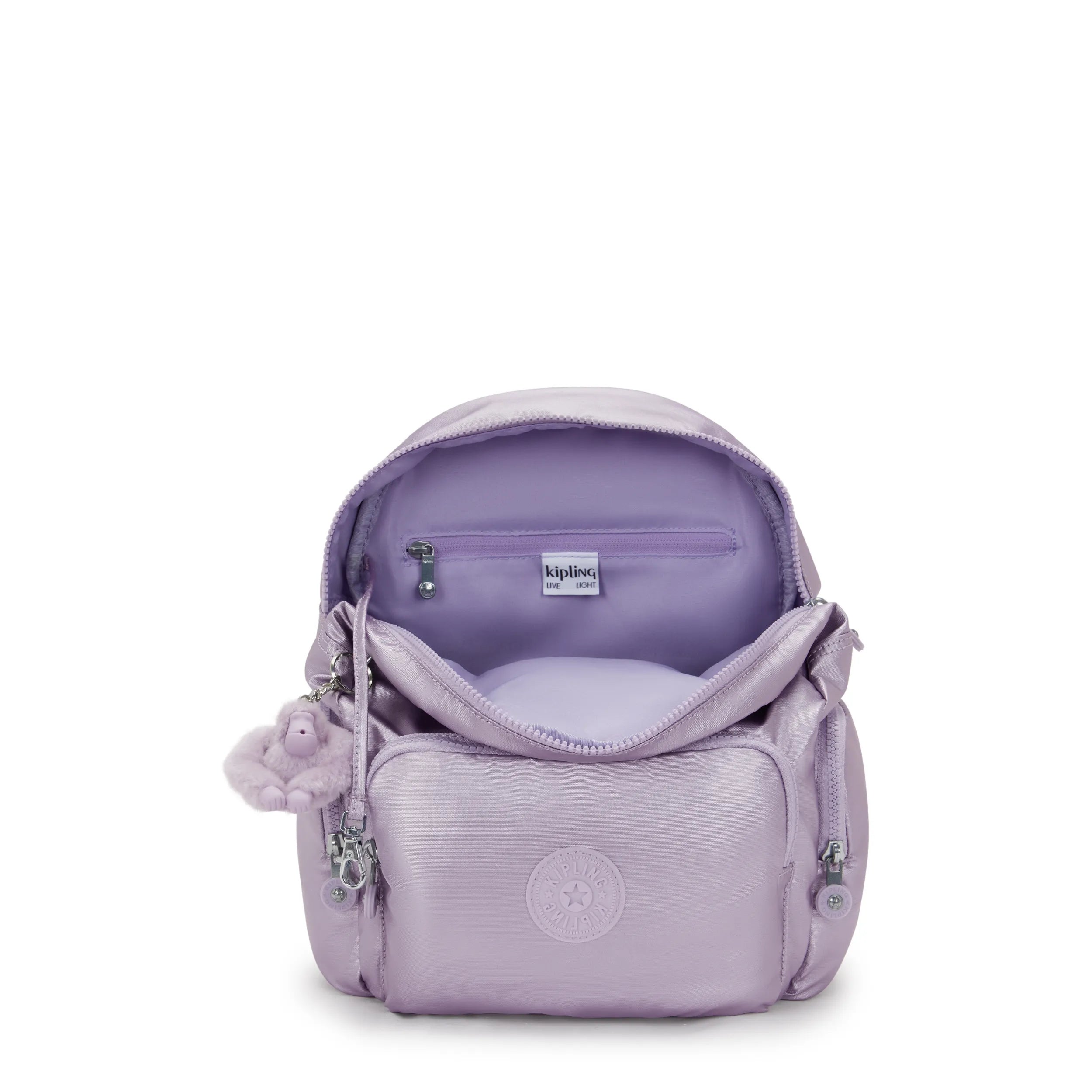 City Zip Small Metallic Backpack - Image 4