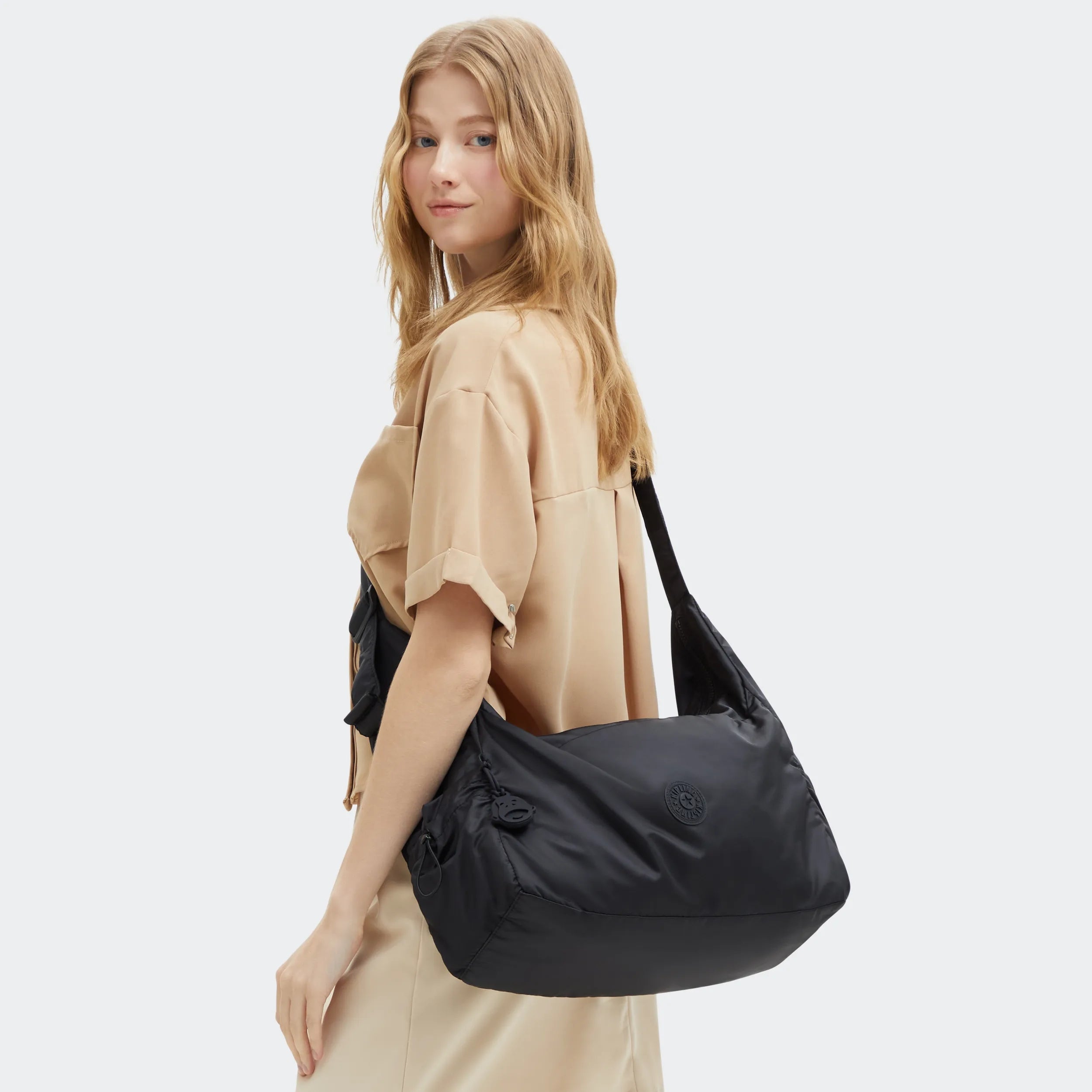 Gwyn Smooth Satin Shoulder Bag - Image 7