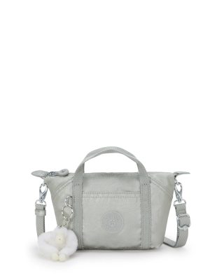 Art Compact Metallic Crossbody Bag