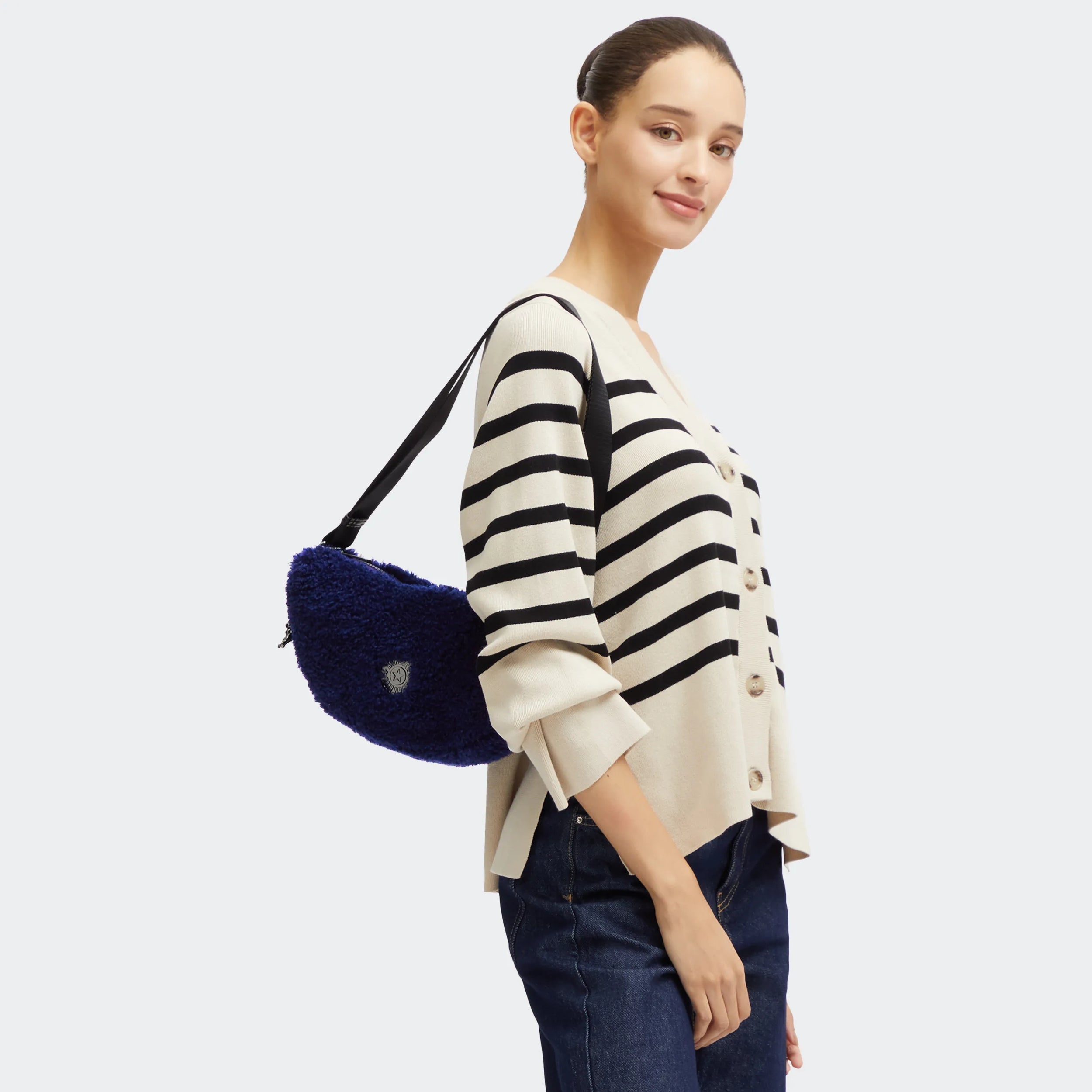 Julissa Small Fuzzy Crescent Crossbody Bag - Image 2